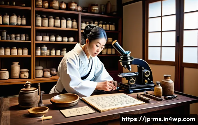 과학의 역사에서 중요한 인물들 - A detailed, realistic illustration of a historical scientific laboratory scene in 17th century Japan...