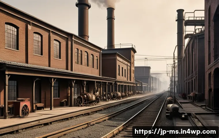 과학적 발견과 시대적 배경 - A detailed scene illustrating the Industrial Revolution era in Japan, focusing on the rise of capita...
